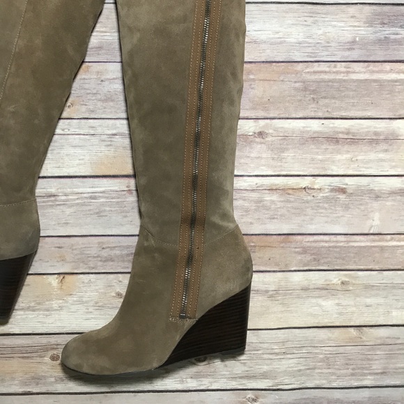 HOT Franco Sarto Wedge Boot GUC Brown Sz8 AMAZING! - Picture 5 of 8